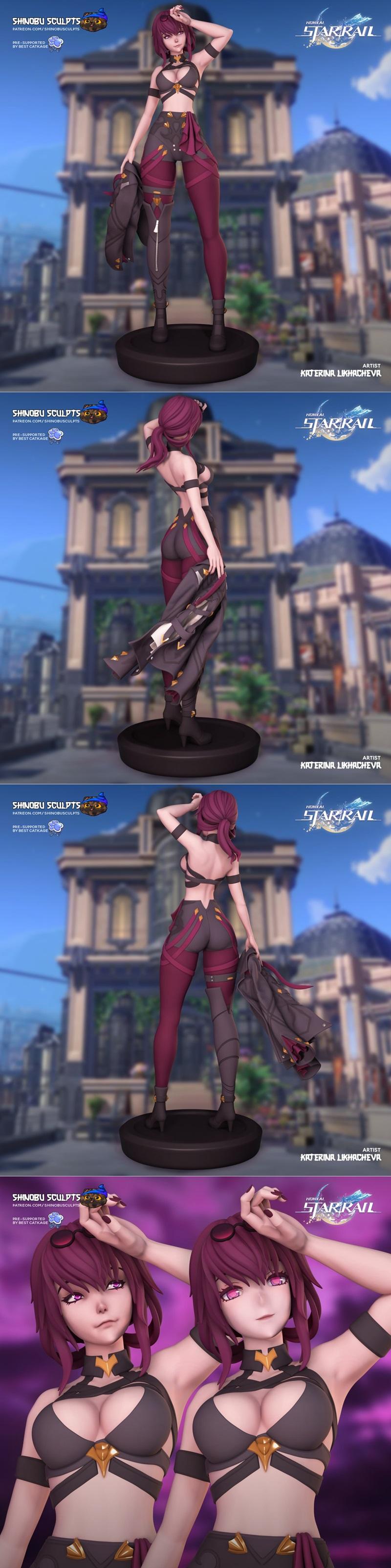 Shinobu雕塑模型 - 《进击的巨人》卡夫卡角色3D打印版|Shinobu Sculpt – Kafka – 3D Print Model STL