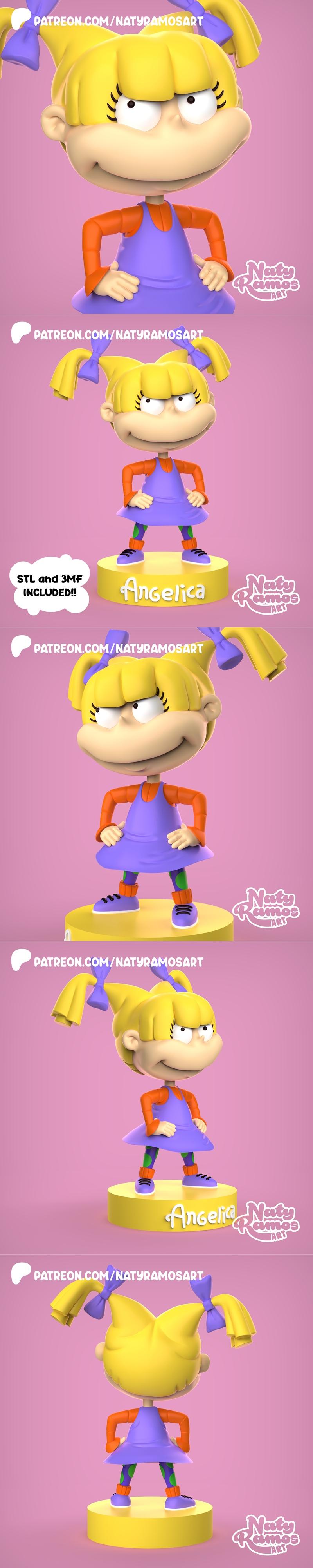 Angelica - 维基小猪 3D打印模型|Angelica – Rugrats – 3D Print Model STL
