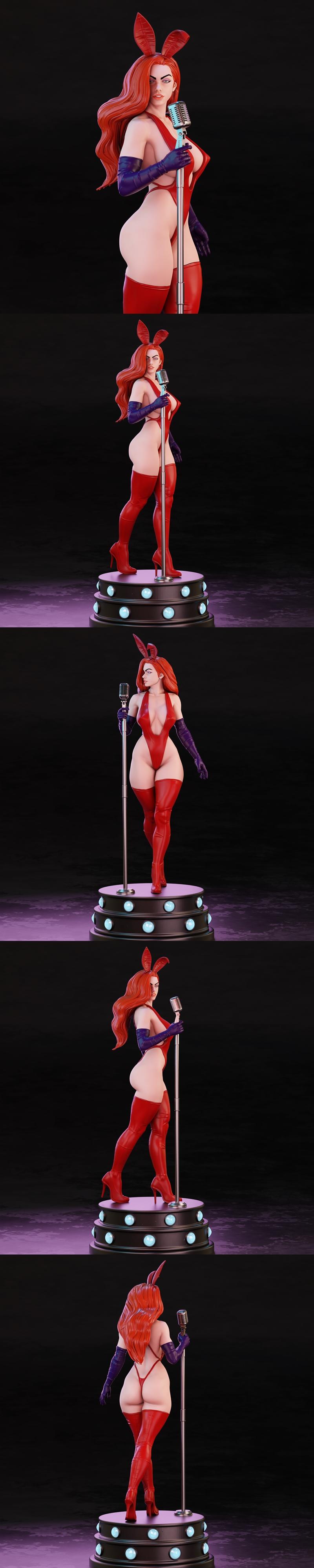 BrunoArt3D 3D打印模型：Jessica Rabbit兔形角色|BrunoArt3D – Jessica Rabbit bunny – 3D Print Model STL