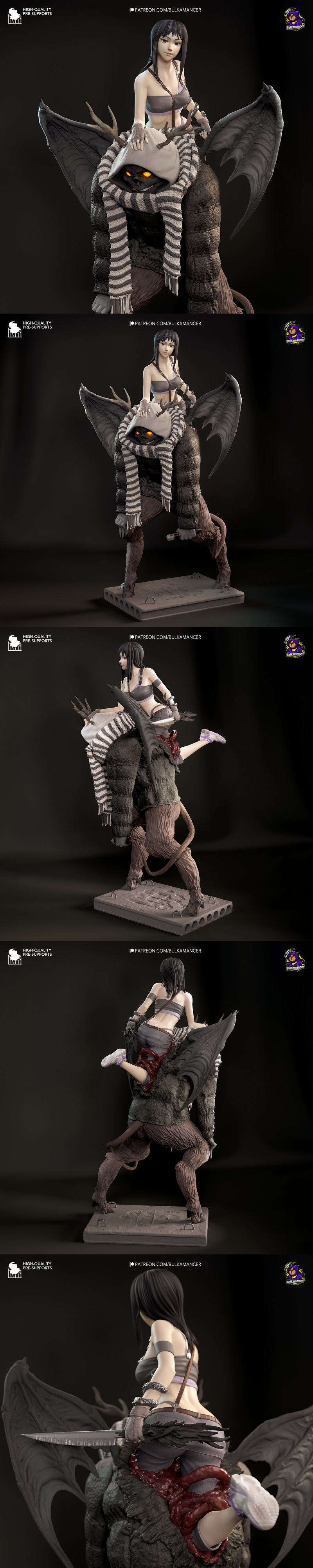 Bulkamancer - 《火之女神》Haru 3D打印模型|Bulkamancer – Haru (Dorohedoro) – 3D Print Model
