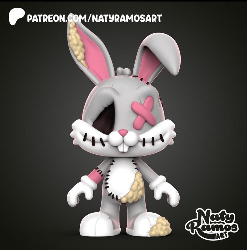 兔八哥Chibi立体打印模型|Bugs Bunny Chibi Plush – 3D Print Model STL