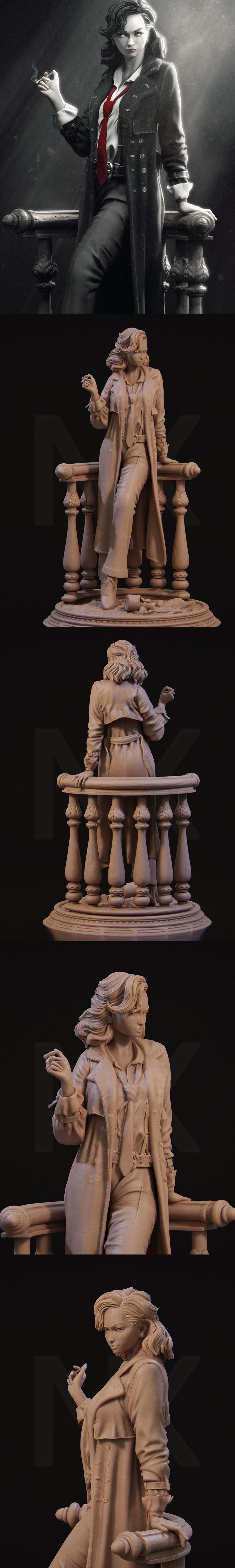 Nerikson工作室原创侦探角色Laura 3D打印模型|Nerikson – Laura the Detective Standalone – 3D Print Model STL