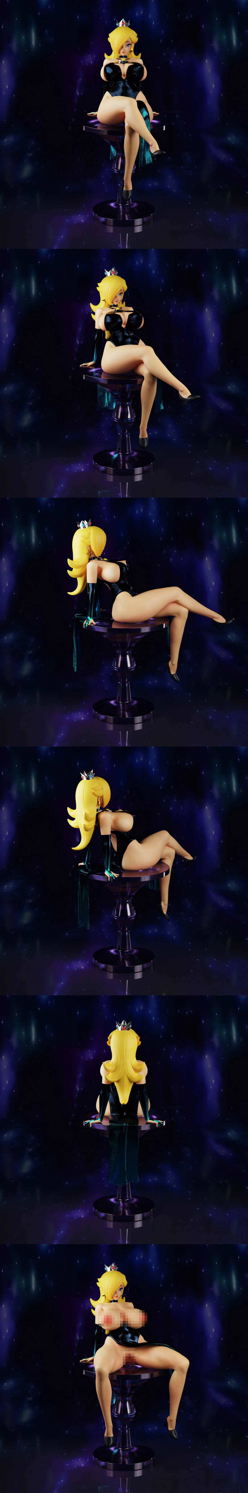 Poly Bits Art - 超级马里奥 - 玫瑰公主 3D打印模型|Poly Bits Art – Super Mario – Princess Rosalina – 3D Print Model