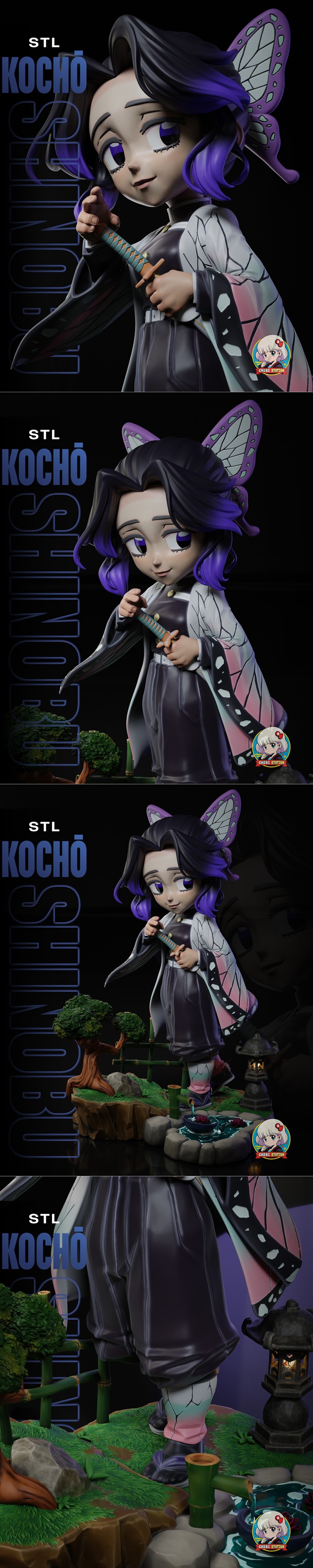 Chibistation - 忍者神龟 - 芬恩3D打印模型|Chibistation – Shinobu – 3D Print Model STL