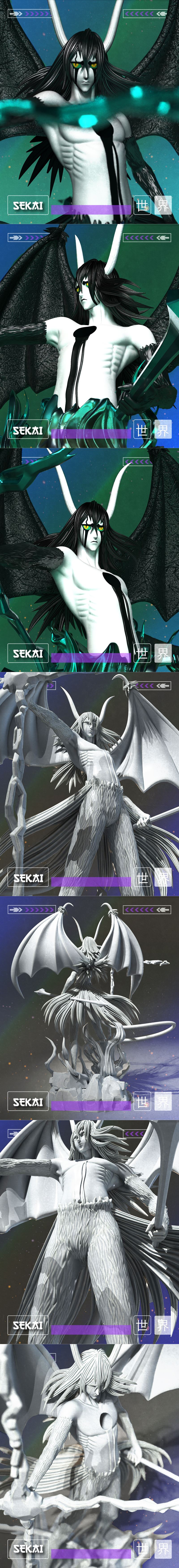 BLEACH乌尔奎雅拉3D打印模型|Sekai – Ulquiorra (Bleach) Statue and Bust – 3D Print Model STL