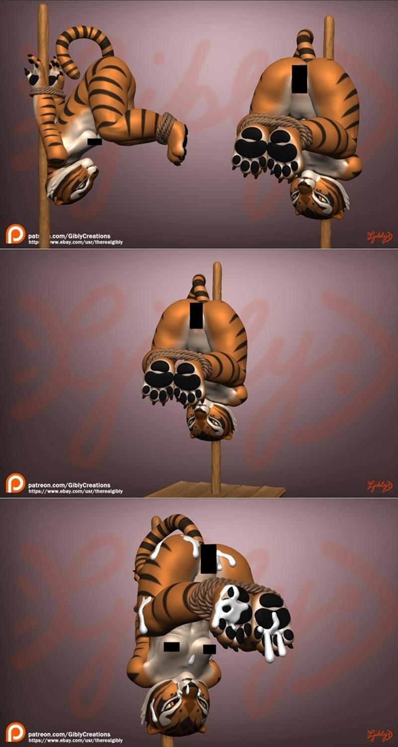 猛女被绑 – 3D打印模型|Tigress Tied Up – 3D Print Model OBJ