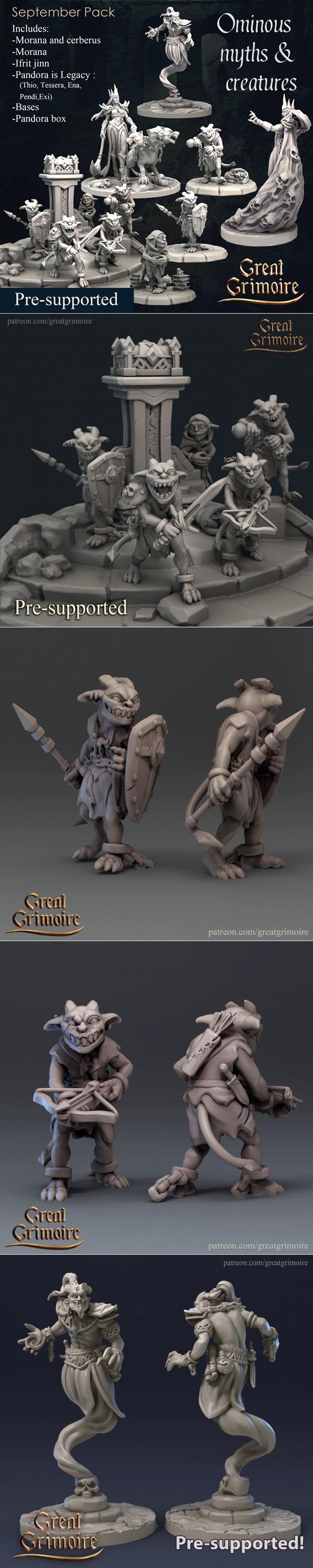 恐怖传说与奇兽——3D打印模型|Great Grimoire – Ominous myths and creatures – 3D Print Model STL