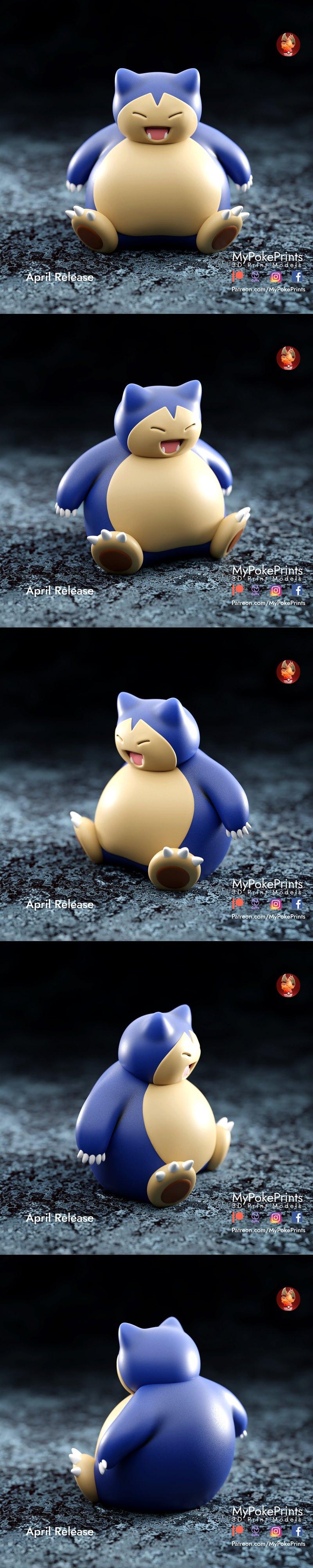 Snorlax 3D打印模型|Snorlax – 3D Print Model STL