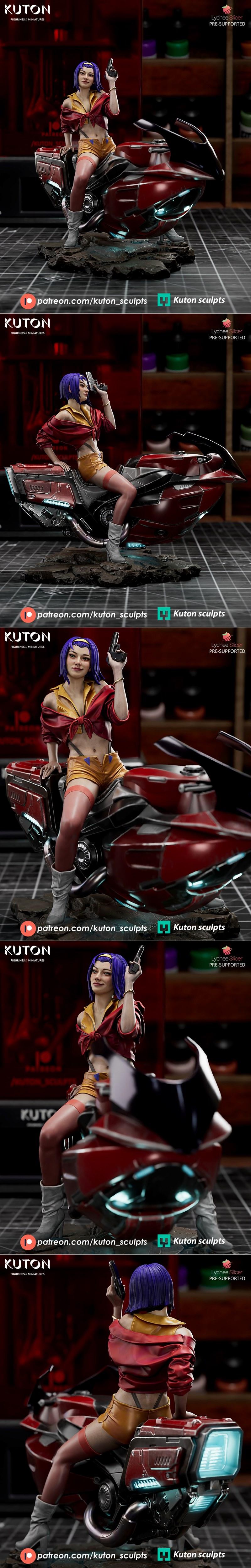 Kuton 3D打印模型：Faye Valentine角色 figurine|Kuton Figurines – Faye Valentine – 3D Print Model STL