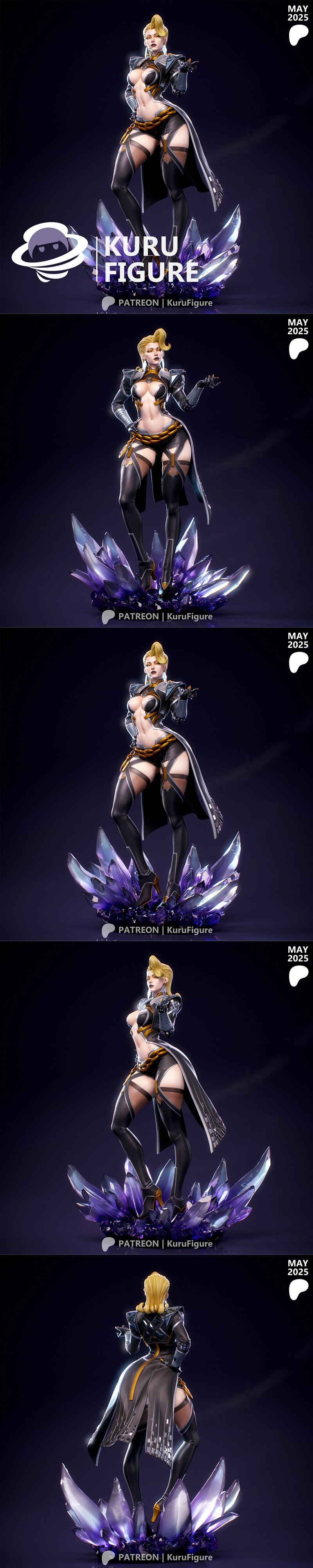 Kuru作品 伊芙·弗罗斯特 3D打印模型|Kuru Figure – Marvel – Emma Frost – 3D Print Model STL