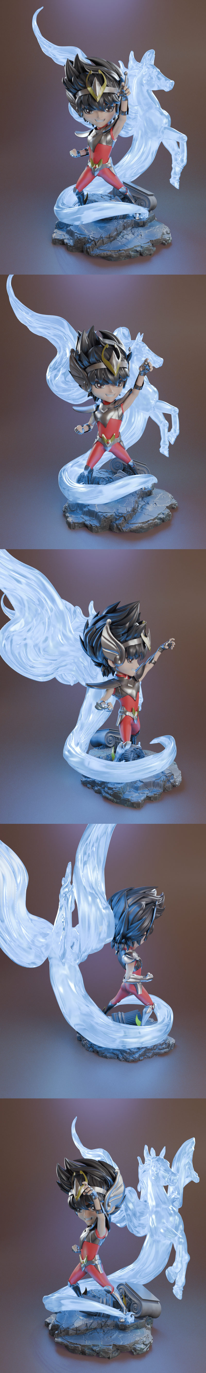 赛亚人小模型 3D打印版|Seya Chibi – 3D Print Model