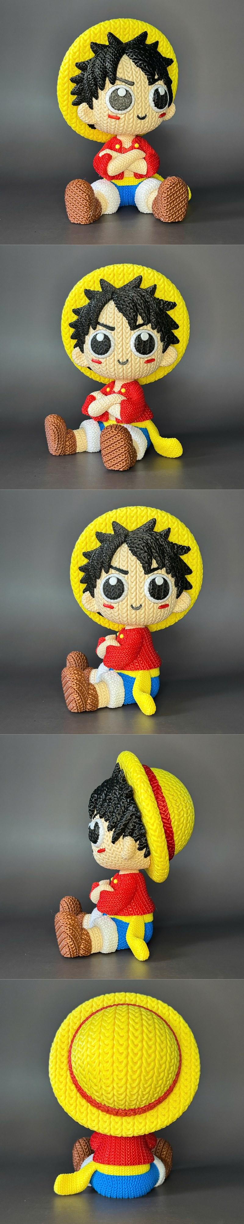 路飞3D打印模型|Luffy Crochet – Knitted – 3D Print Model STL