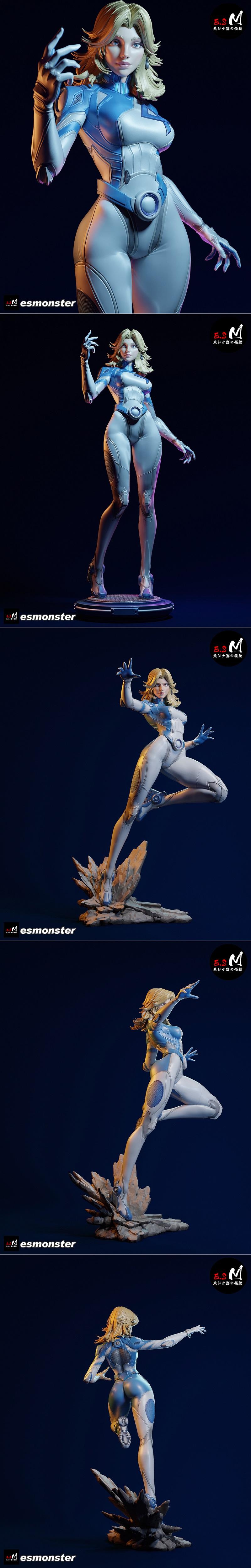 E.S.怪物 - 无形女子 - 3D打印模型|E.S Monster – Invisible Woman – 3D Print Model STL