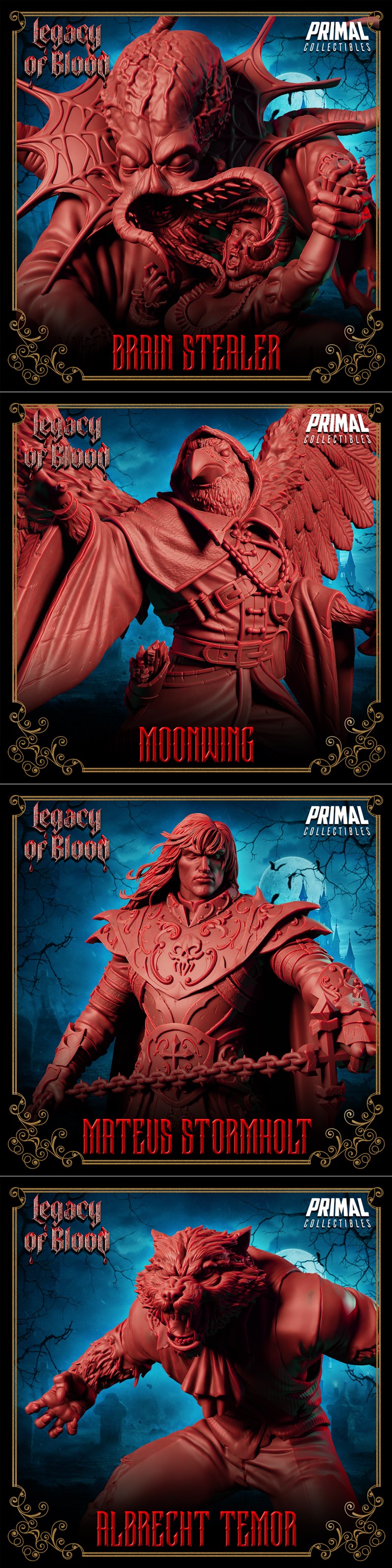 PRIMAL Collectibles 3D打印模型：血之遗产角色收藏品|PRIMAL Collectibles – Legacy of Blood May 2025 – 3D Print Model STL
