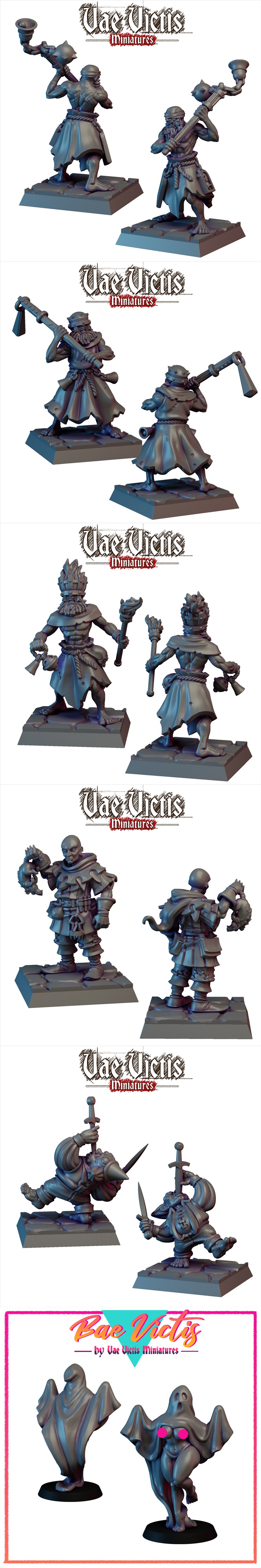 瓦尔维斯迷你模型 - 粉侠第一卷 - 3D打印模型|Vae Victis Miniatures – Fanatics Vol.1 – 3D Print Model STL
