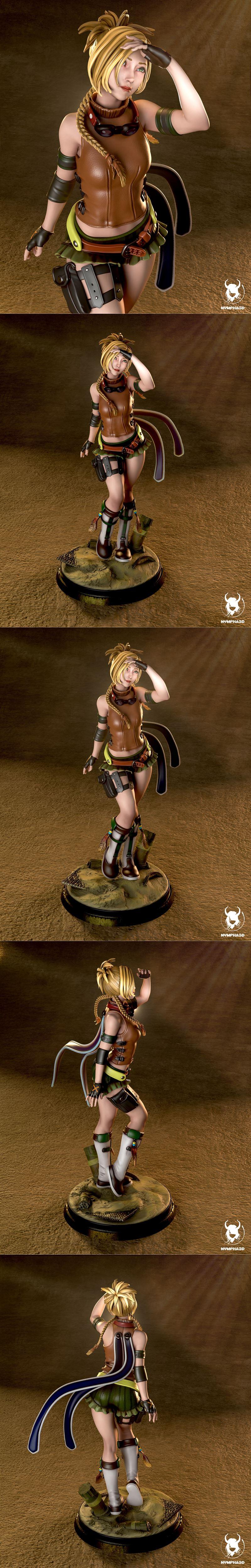 Nympha - Final Fantasy - 丽克库 - 3D打印模型|Nympha – Final Fantasy – Rikku – 3D Print Model STL