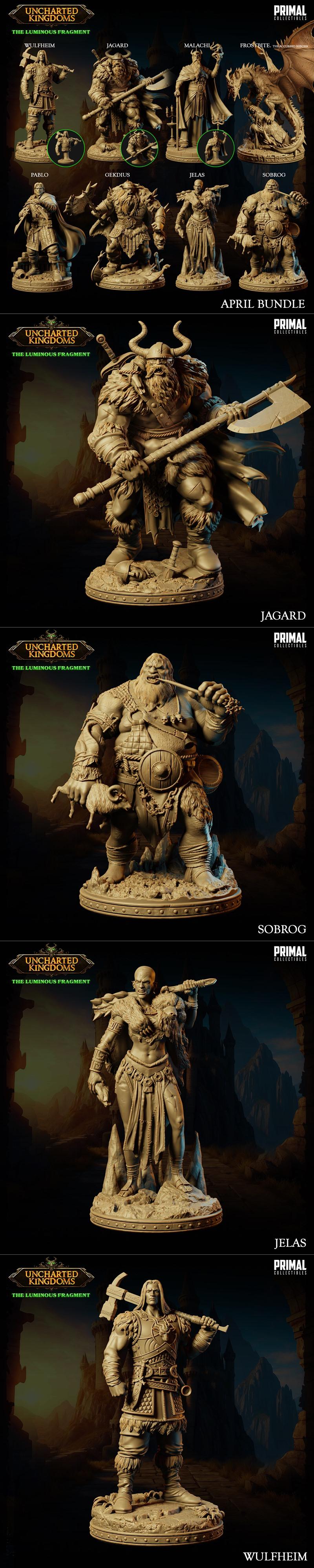 PRIMAL Collectibles 未charted王国 3D打印模型|PRIMAL Collectibles – Uncharted Kingdom April 2024 – 3D Print Model STL