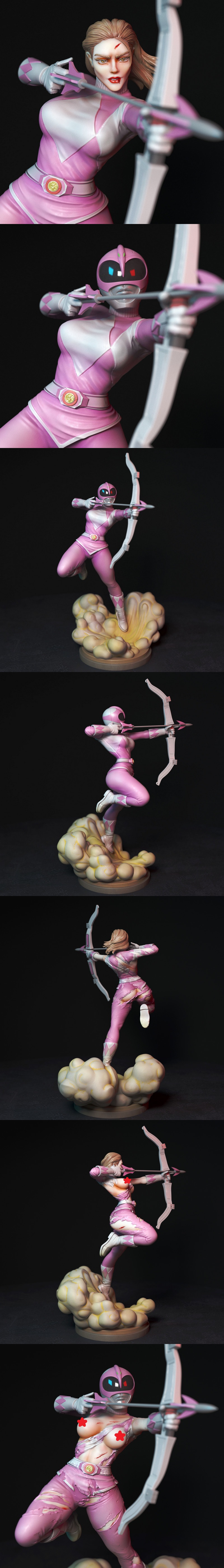 Torrida Minis粉色战士3D打印模型|Torrida Minis – Pink Ranger – 3D Print Model