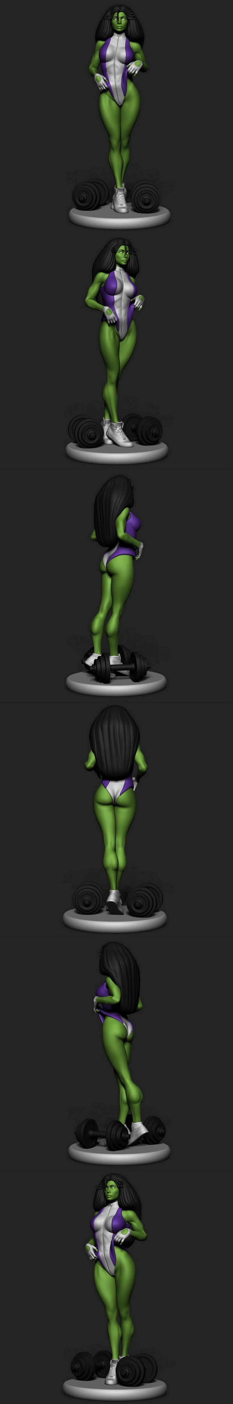 她 Hulk 3D打印模型|She Hulk – 3D Print Model