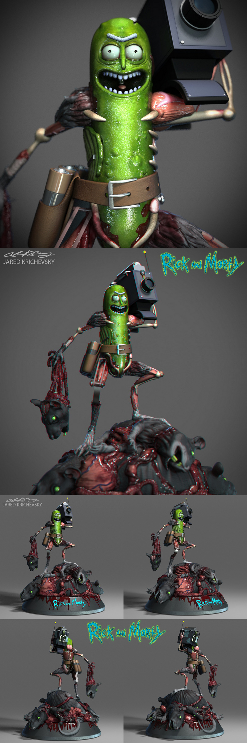 皮克提克3D打印模型|Pickle Rick – 3D Print Model