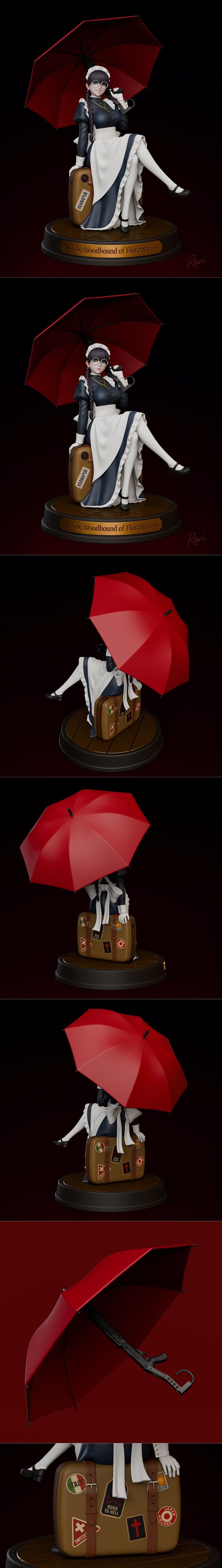 罗莎贝塔（罗萨里塔·西尔维斯——弗洛里安的血hound）3D打印模型|Roberta (Rosarita Cisneros – The Bloodhound Of Florencia) – 3D Print Model STL