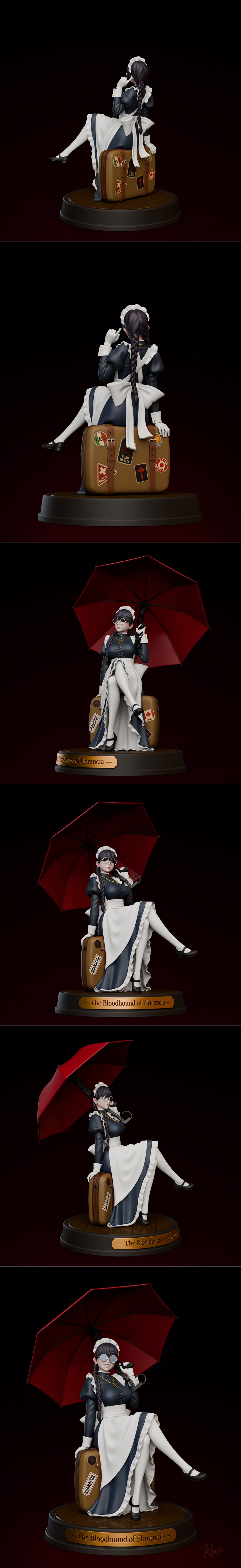 罗莎贝塔（罗萨里塔·西尔维斯——弗洛里安的血hound）3D打印模型|Roberta (Rosarita Cisneros – The Bloodhound Of Florencia) – 3D Print Model STL