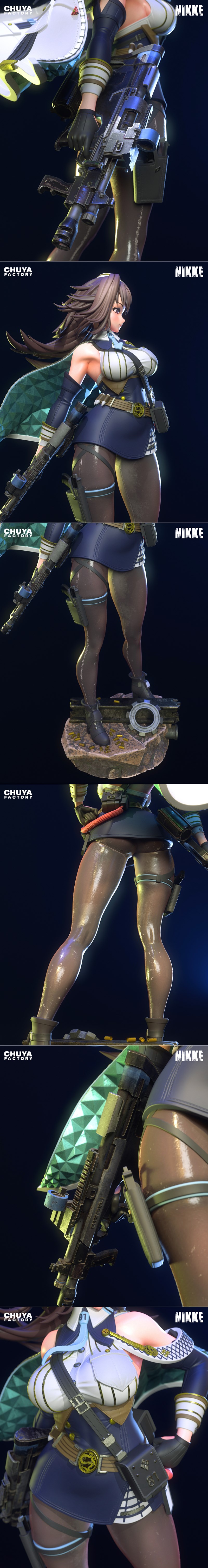 奇亚工厂 - 尼克凯 - 玛丽安 - 3D打印模型|Chuya Factory – NIKKE – Marian – 3D Print Model STL