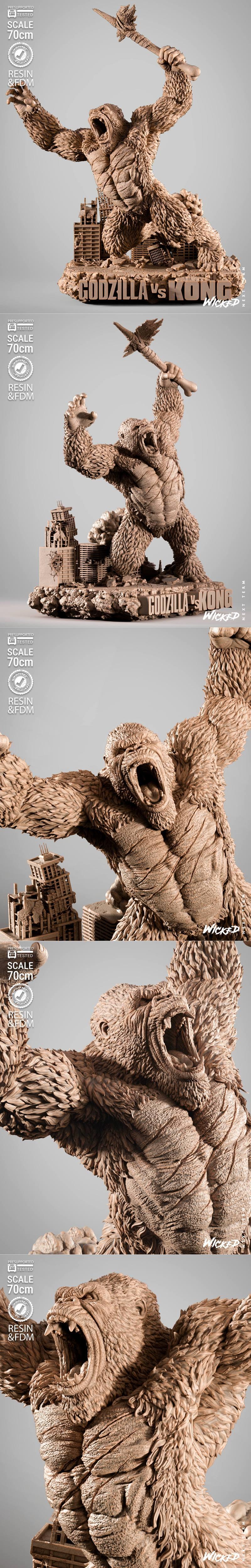 WICKED奇幻雕塑 3D打印模型|WICKED – Kong Sculpture – 3D Print Model STL
