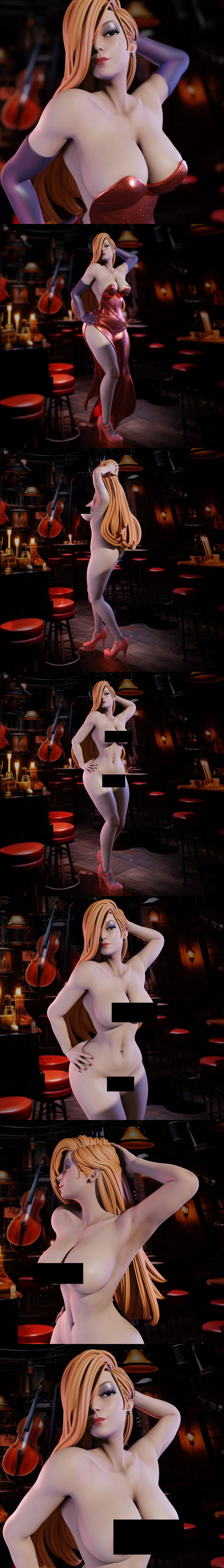 杰茜兔 3D打印模型|Jessica Rabbit – 3D Print Model