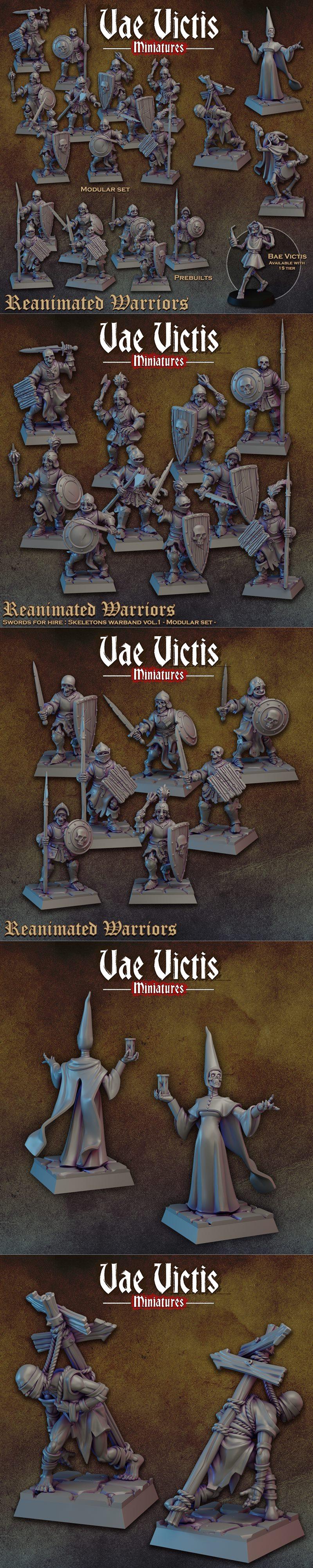 瓦尔维斯迷你模型——重生战士 2025 3D打印模型|Vae Victis Miniatures – Reanimated Warriors June 2025 – 3D Print Model STL