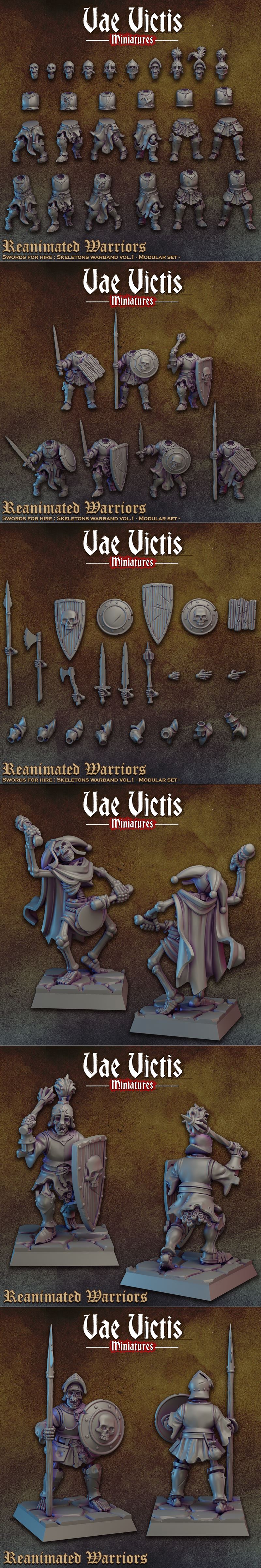 瓦尔维斯迷你模型——重生战士 2025 3D打印模型|Vae Victis Miniatures – Reanimated Warriors June 2025 – 3D Print Model STL