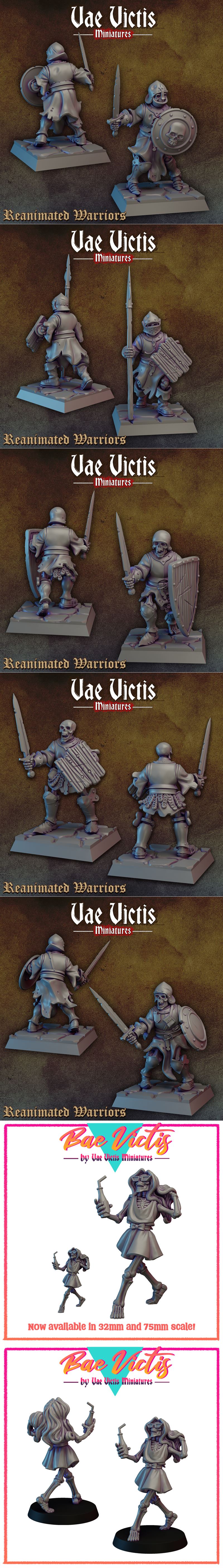 瓦尔维斯迷你模型——重生战士 2025 3D打印模型|Vae Victis Miniatures – Reanimated Warriors June 2025 – 3D Print Model STL