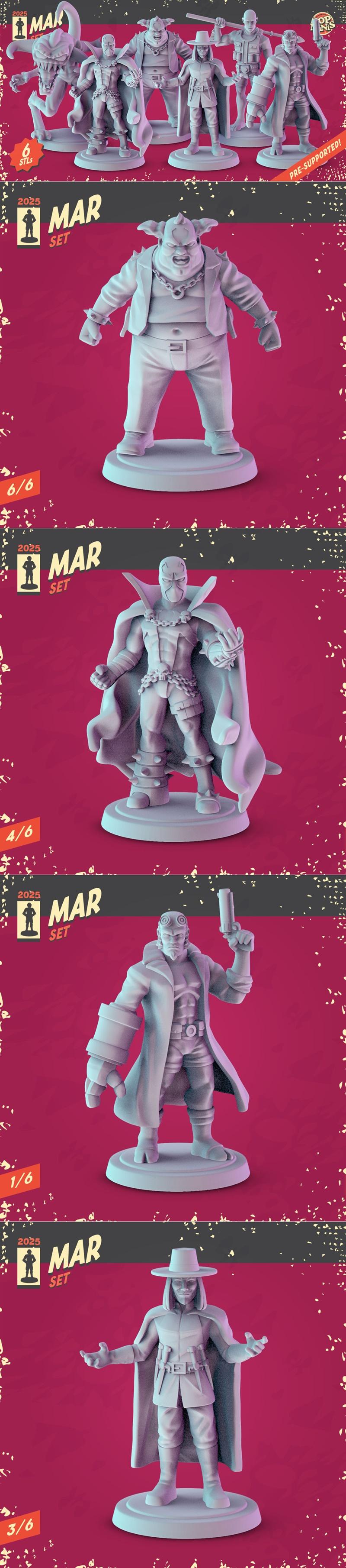Pop Minis 3月2025款 3D打印模型集|Pop Minis Set March 2025 – 3D Print Model STL