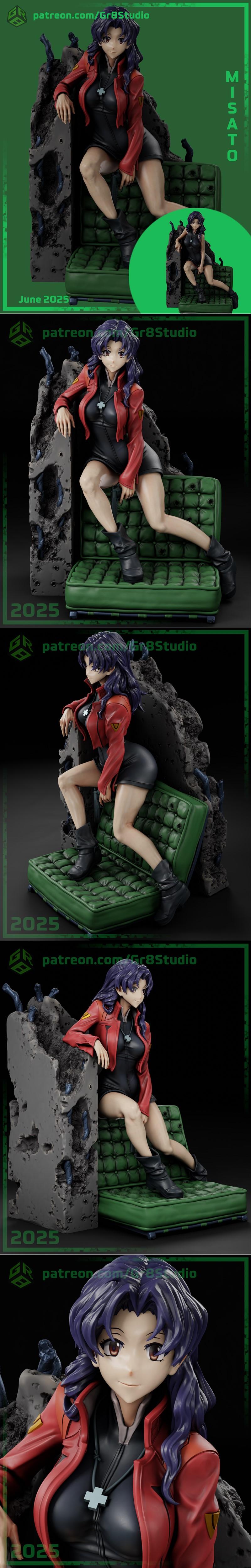 Gr8Tech -《新世纪福音战士》- 三上真纪 3D打印模型|Gr8Tech – Neon Genesis Evangelion – Misato Katsuragi – 3D Print Model STL