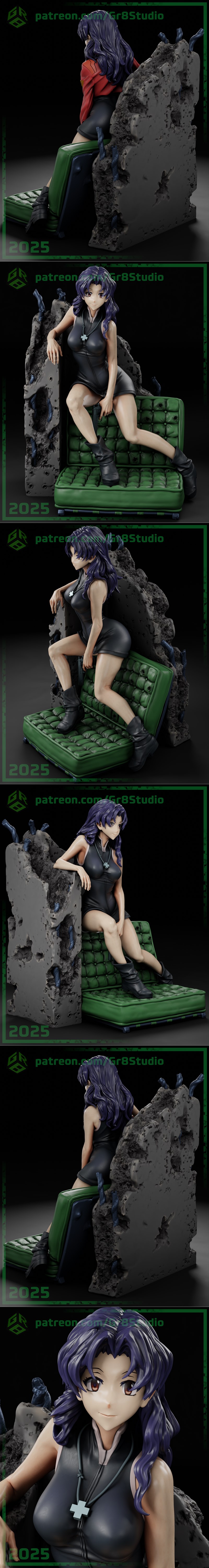 Gr8Tech -《新世纪福音战士》- 三上真纪 3D打印模型|Gr8Tech – Neon Genesis Evangelion – Misato Katsuragi – 3D Print Model STL