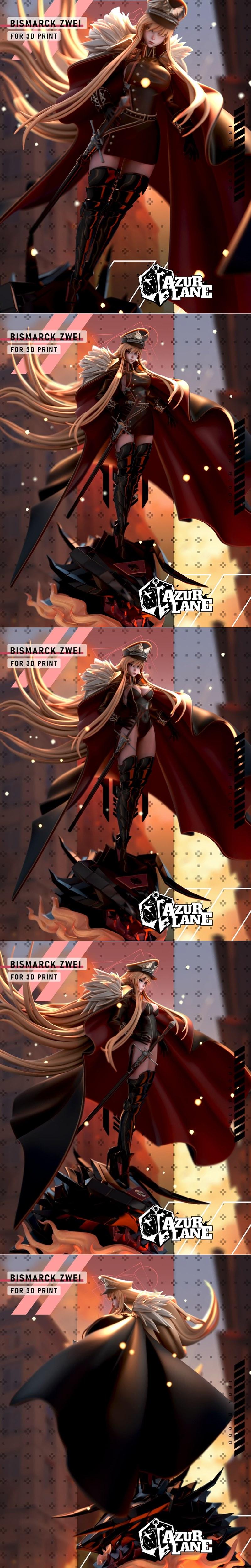 Hybris Studio - 3D打印模型 - 《Bismarck》角色模型|Hybris Studio – Bismarck – 3D Print Model STL