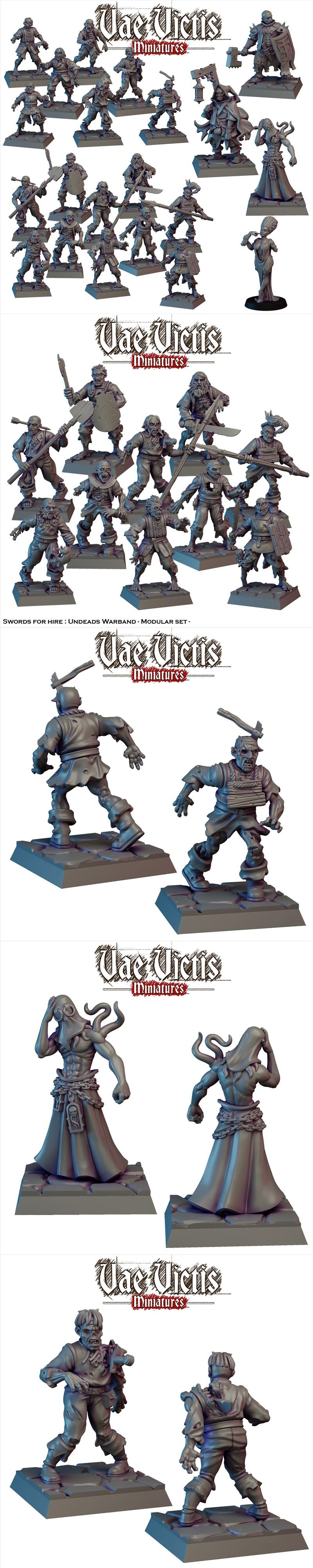 VAE victis 丧尸潮 3D打印模型|Vae Victis Miniatures – Zombie Horde – 3D Print Model STL