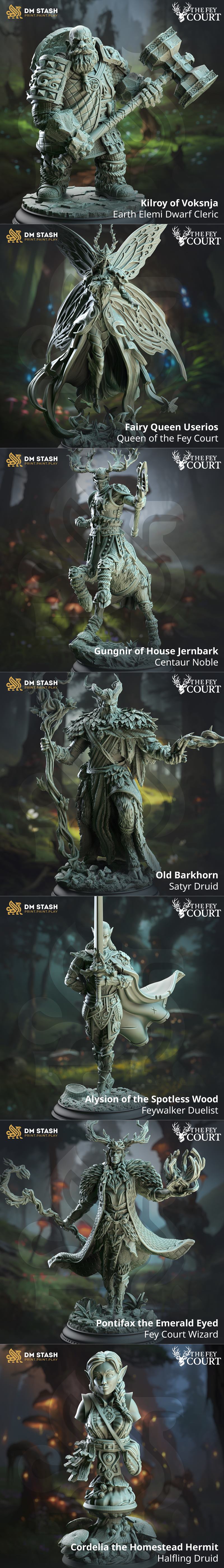 DM Stash – 奇想之庭 2025款 3D打印模型|DM Stash – The Fey Court May 2025 – 3D Print Model STL