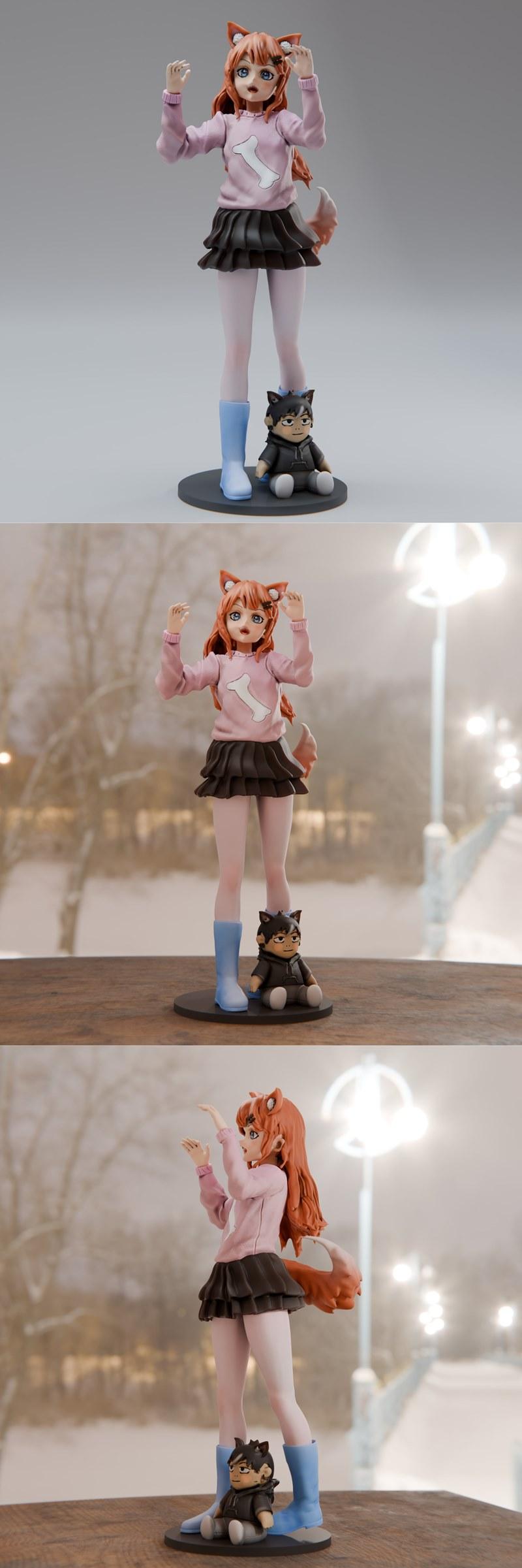 3D打印模型：Furry角色造型|Furry – 3D Print Model STL