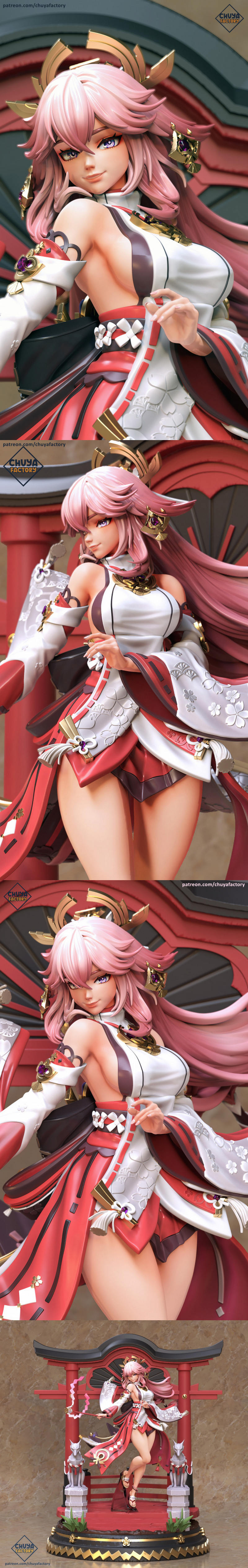 Chuya工厂 - 原神 - 雾雨魔理沙 3D打印模型|Chuya Factory – Genshin Impact – Yae Miko – 3D Print Model