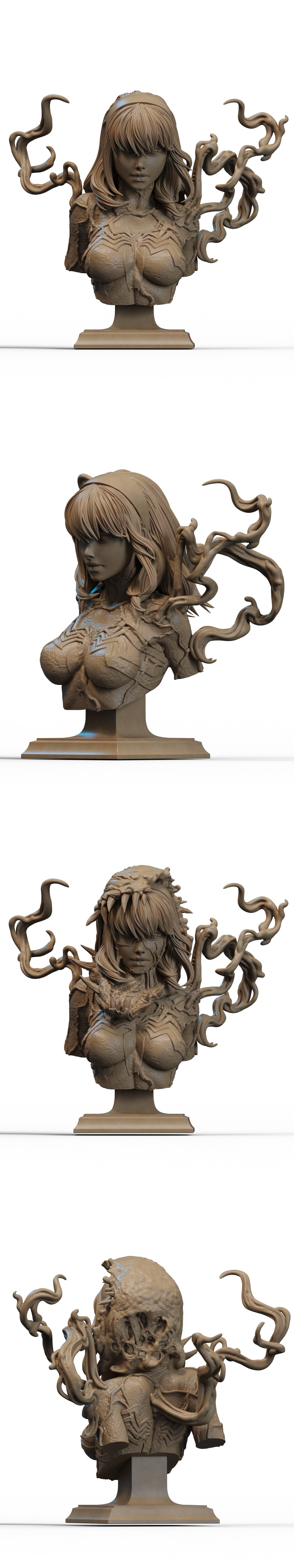 Gwenom爆裂模型 3D打印版|Gwenom Bust – 3D Print Model