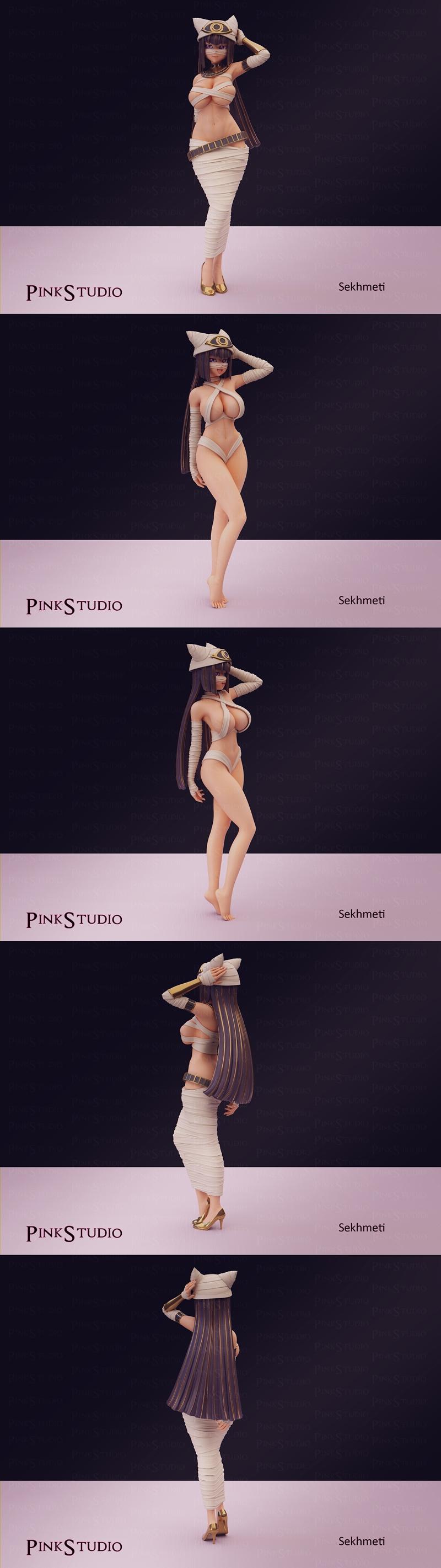 Pink Studio出品《怪物少女》塞赫迈特·莱托波利斯3D打印模型|Pink Studio – Monster Musume – Sekhmeti Letopolis – 3D Print Model STL