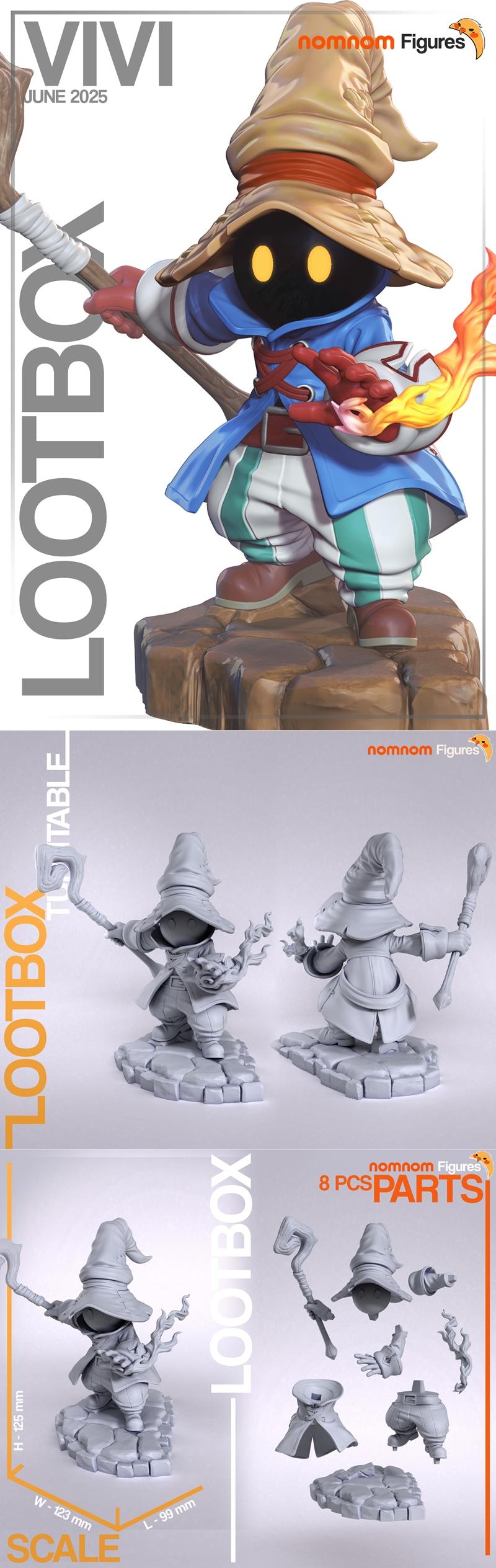 最终幻想九 3D打印模型 Vivi奥尼特尔|Nomnom Figures – Vivi Ornitier – Final Fantasy IX – 3D Print Model STL