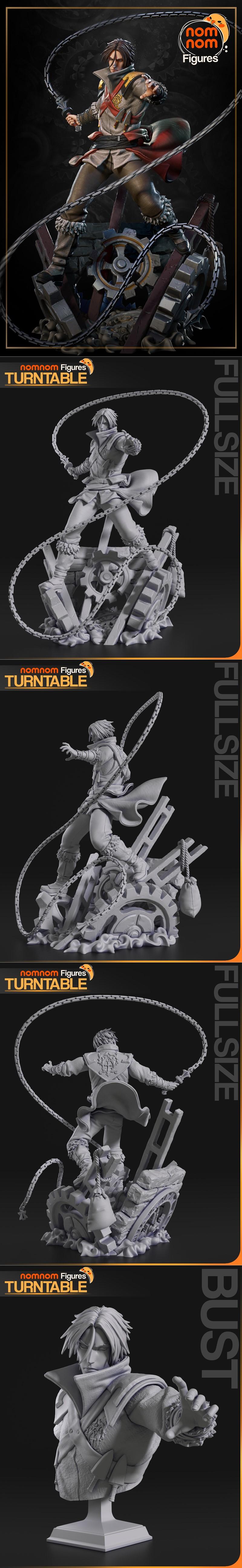 3D打印模型：Castlevania系列角色Trevor Belmont|Nomnom Figures – Trevor Belmont – Castlevania – 3D Print Model STL