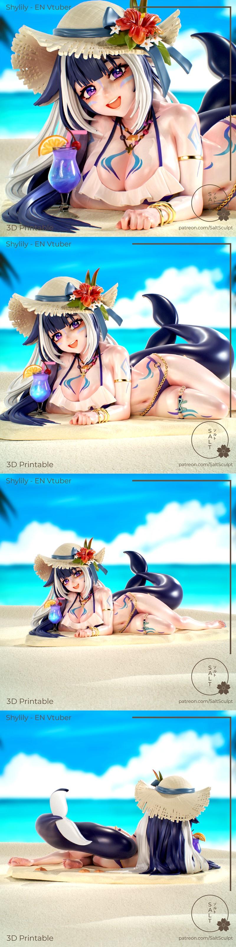 SaltSculpt-3D打印模型-谢莉莉|SaltSculpt – VTuber – Shylily – 3D Print Model STL