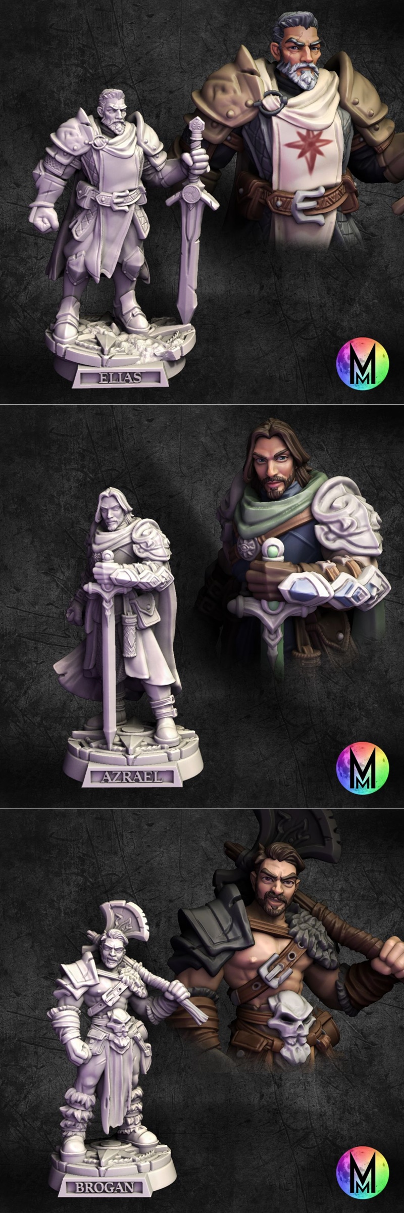 月光迷你款 - 守护者 3D打印模型|Moonlight Minis – Wardens – 3D Print Model STL