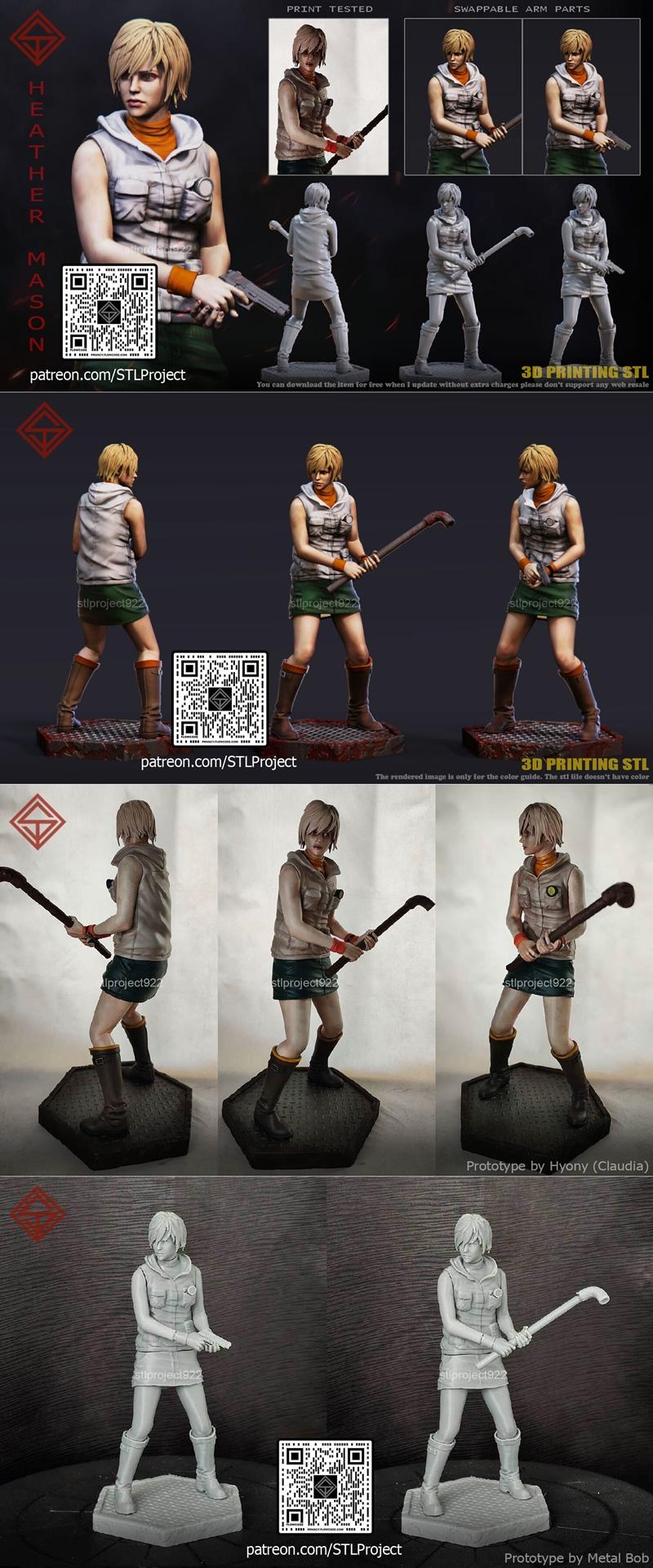 寂静岭 HEATHER MASON 3D打印模型|STL Project – Heather Mason silent hill – 3D Print Model STL