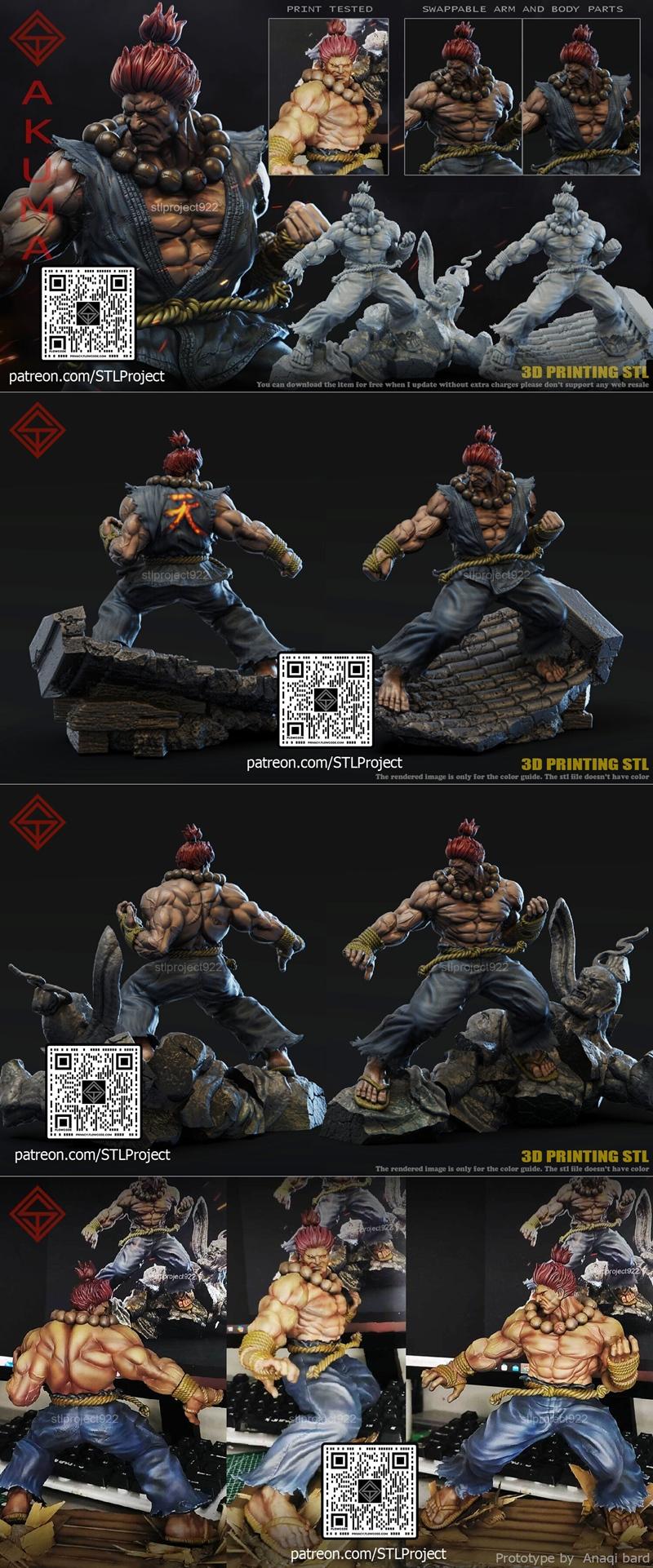STL项目 - 阿克玛 - 3D打印模型|STL Project – Akuma – 3D Print Model STL