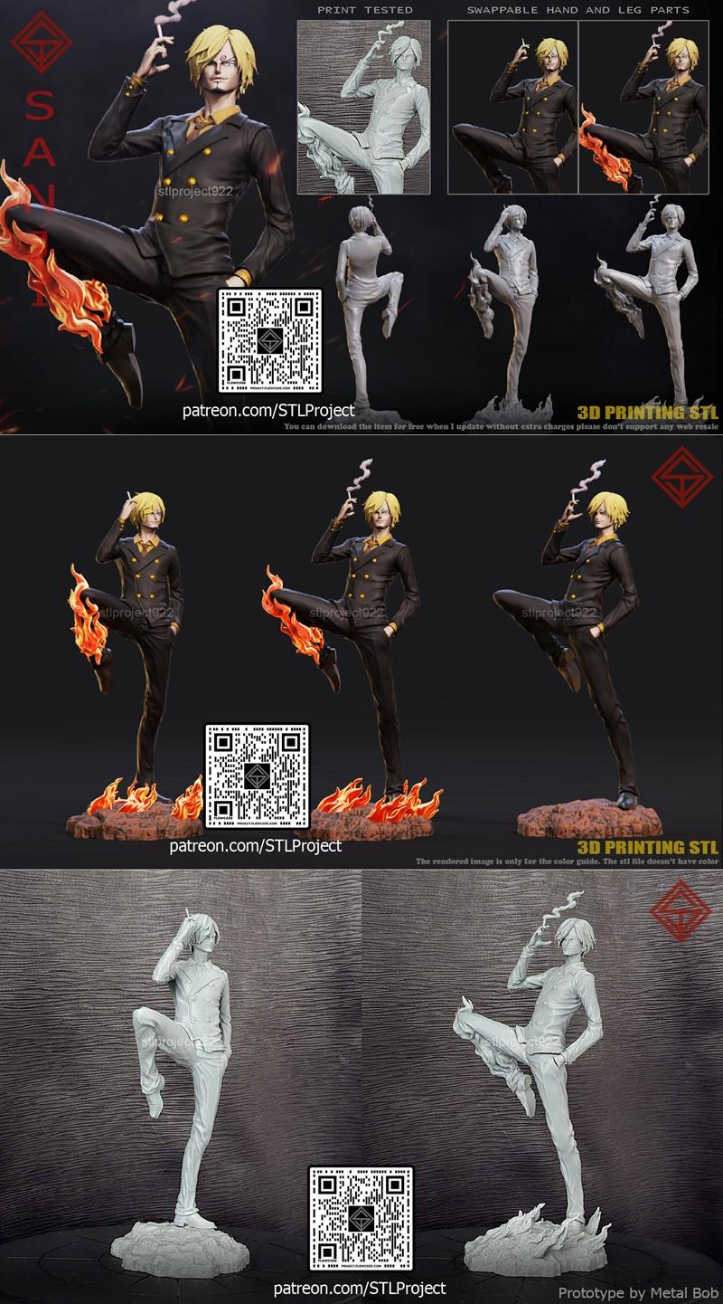 STL项目 - 三刀 - 素隐3D打印模型|STL Project – Sanji – 3D Print Model STL