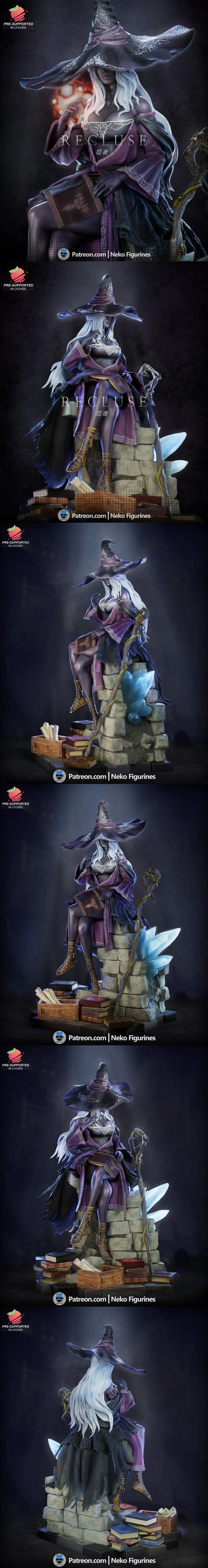 艾尔登法环夜之统治 神秘猫娘雕像 3D打印模型|Neko Figurines – Recluse – Elden Ring Nightreign – 3D Print Model